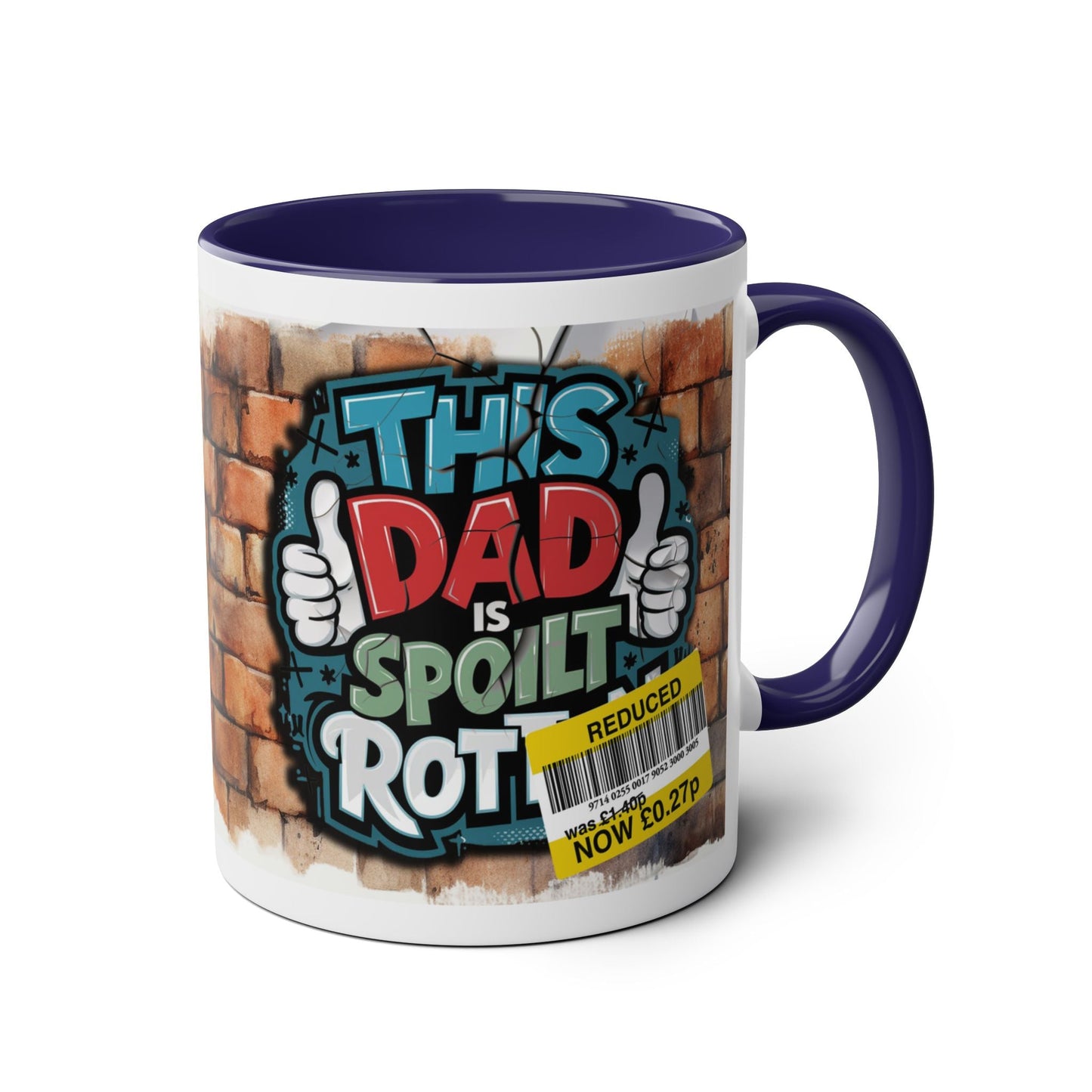 Funny Two-Tone Coffee Mug for Spoilt Dads | Perfect Gift for Father's Day & Birthdays