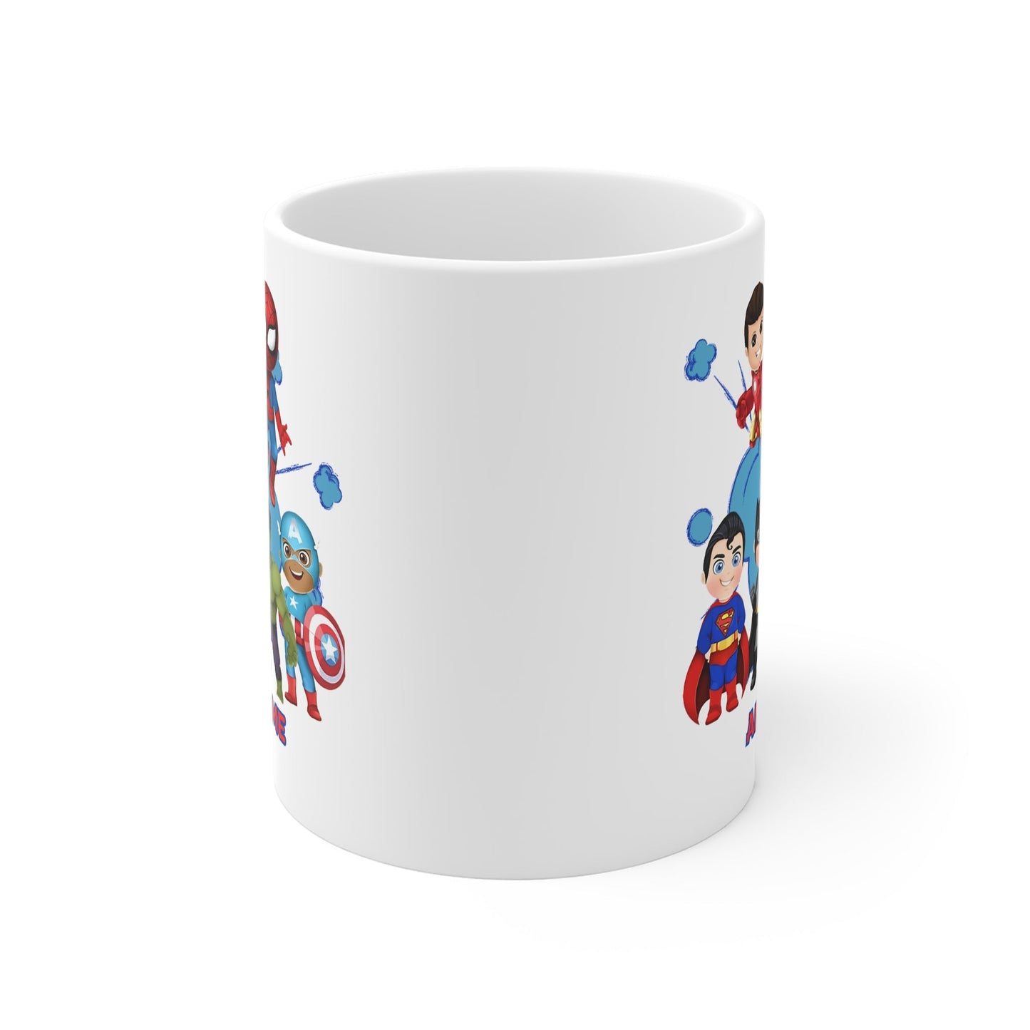Personalized Superhero Mug - 11oz Fun Coffee Cup for Kids