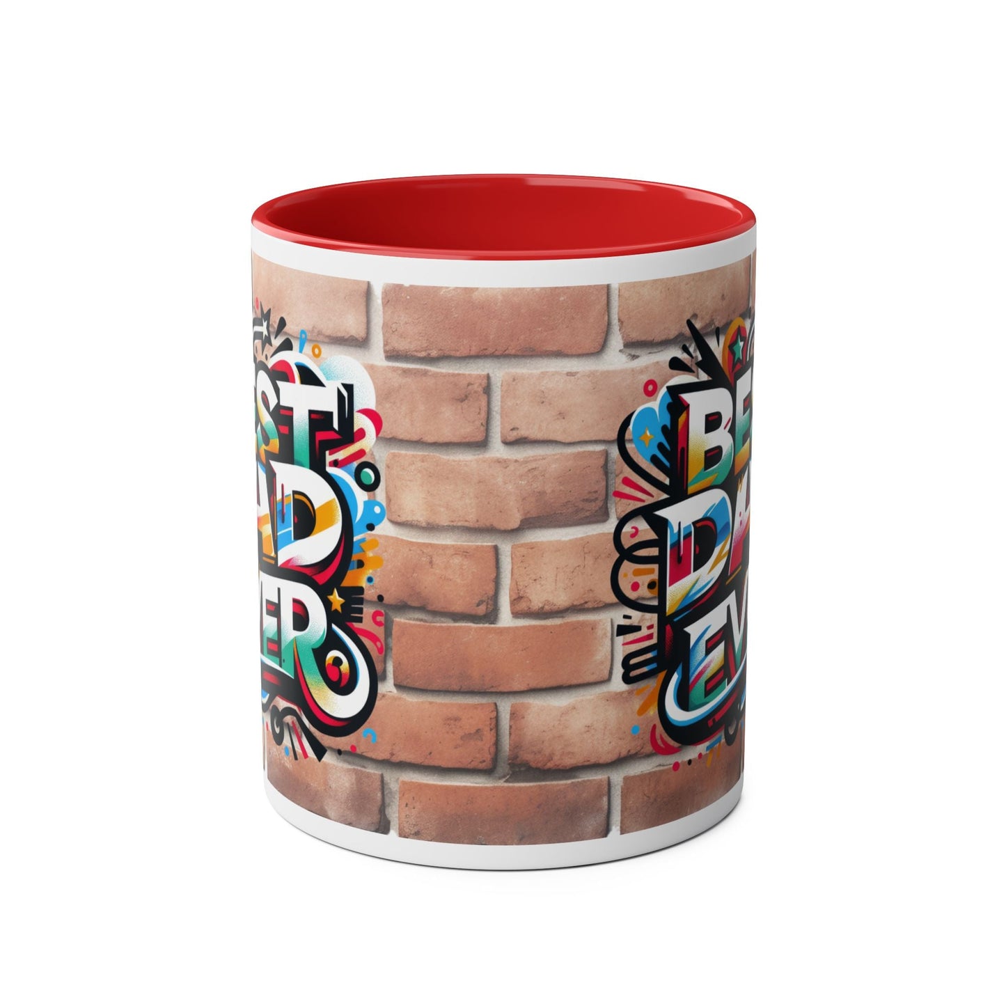 Best Dad Ever Two-Tone Coffee Mug - 11oz, Colorful Gift for Father's Day