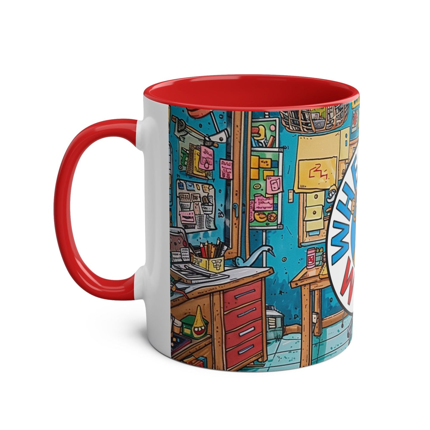 Funny Where's Willy? Two-Tone Coffee Mug - Fun 11oz Collector's Cup for Quirky Gifts
