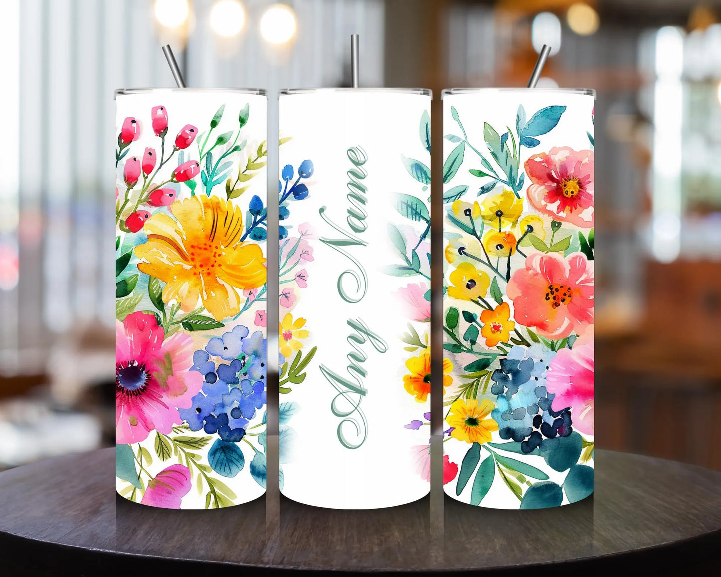Personalised 20oz Floral Tumbler For Her β Custom Name Gift | Beautifully Designed, Uniquely Yours!