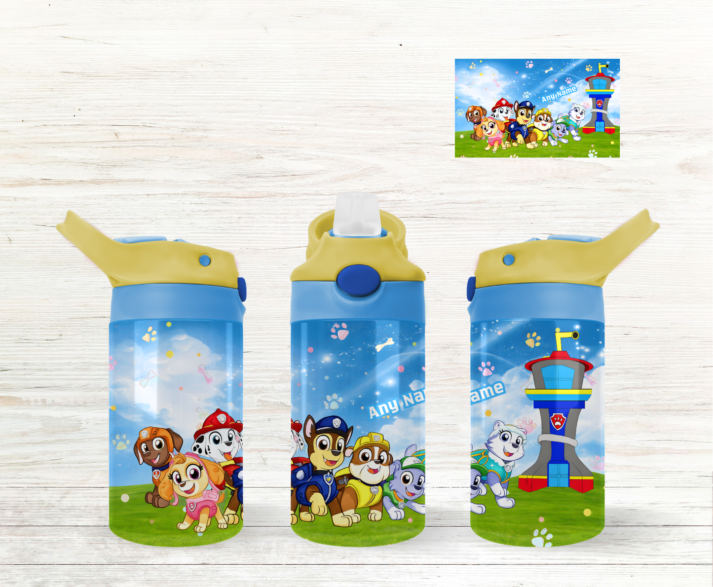 Adorable Paw-ty Puppies 12 oz Water Bottle