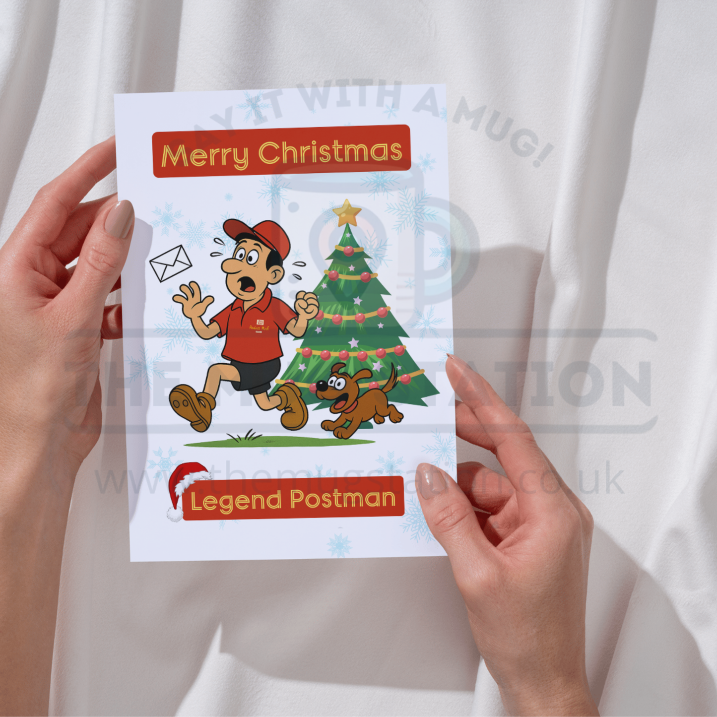 Funny Postman Christmas Card - Royal Mail UK - Xmas Greeting