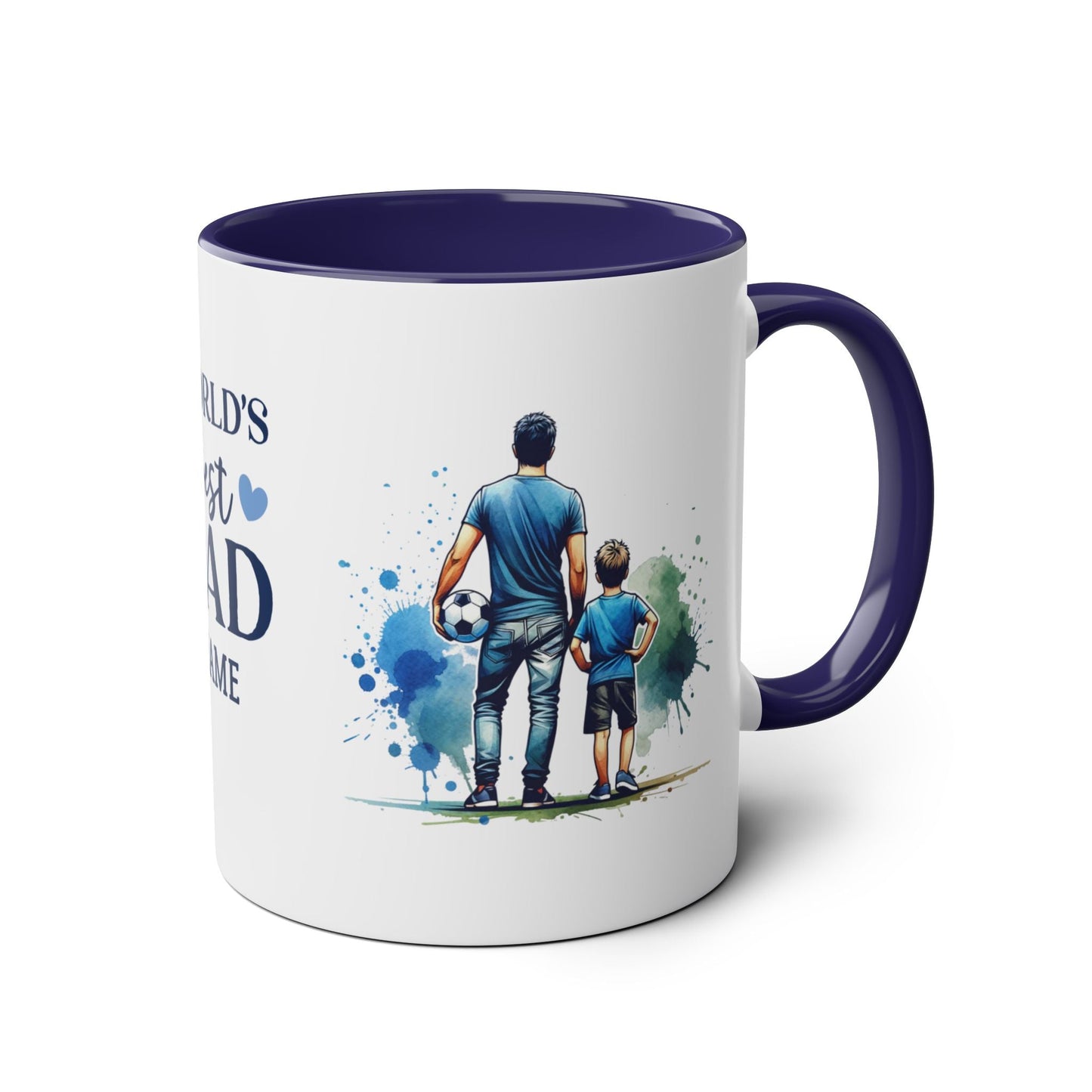 Personalised Two-Tone Coffee Mug for Dad - 'World's Best Dad' Design