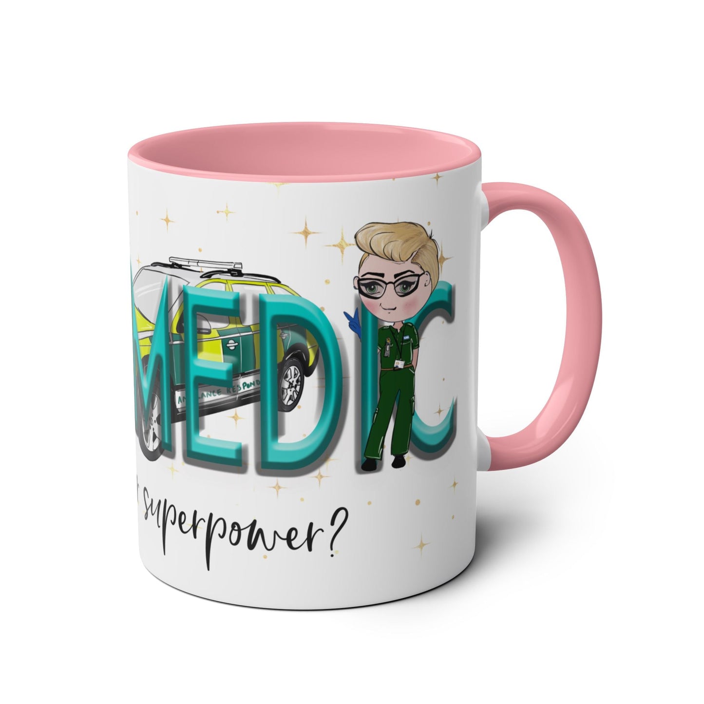 Two-Tone Coffee Mug - I'm a PARAMEDIC, What's Your Superpower?