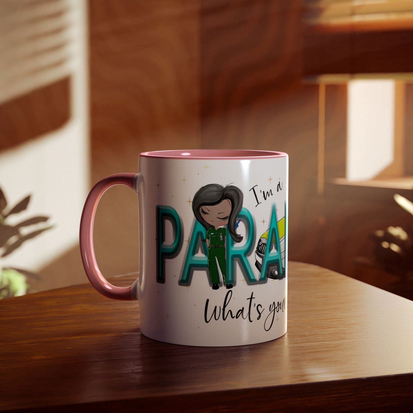 Two-Tone Coffee Mug - I'm a PARAMEDIC, What's Your Superpower?