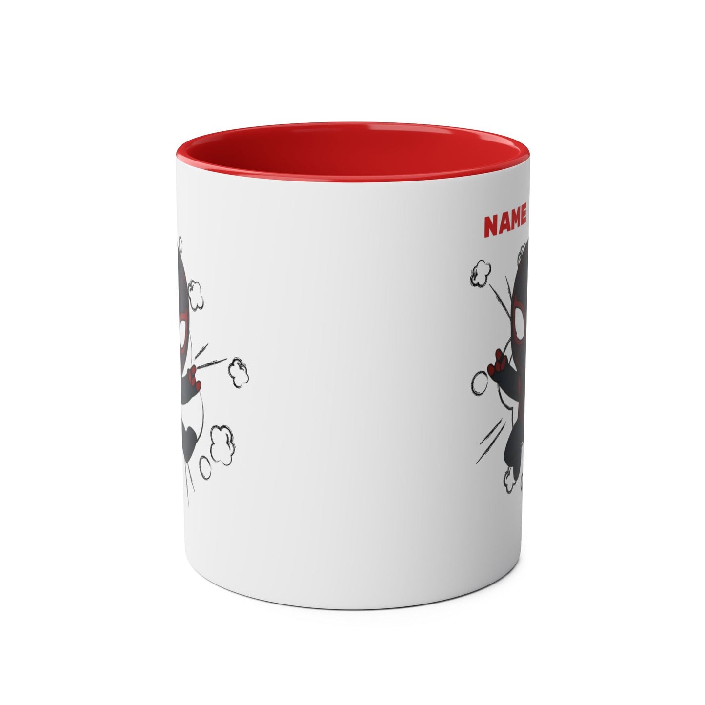 Personalised Superhero Two-Tone Coffee Mug - Fun Gift for Kids