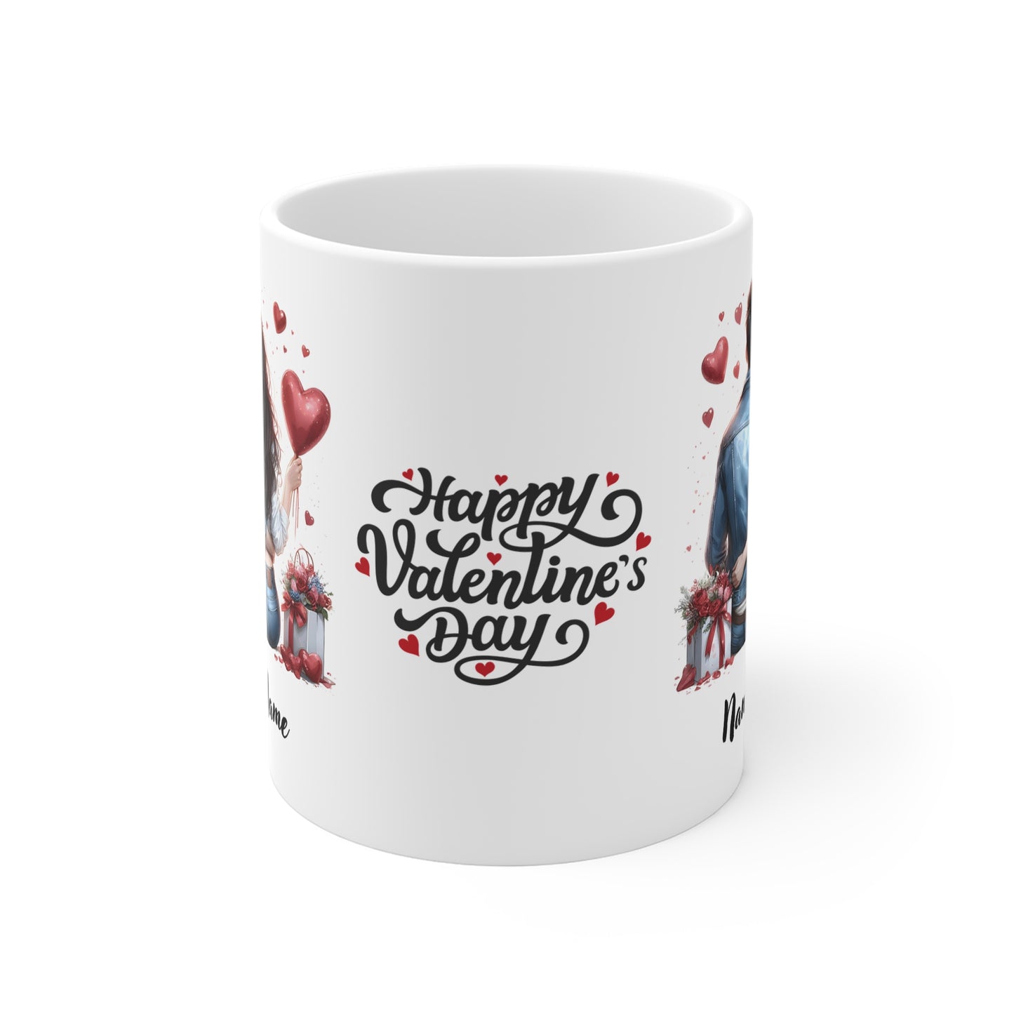 Personalised Valentine's Day Mug with Custom Names - Unique Gift for Your Loved One