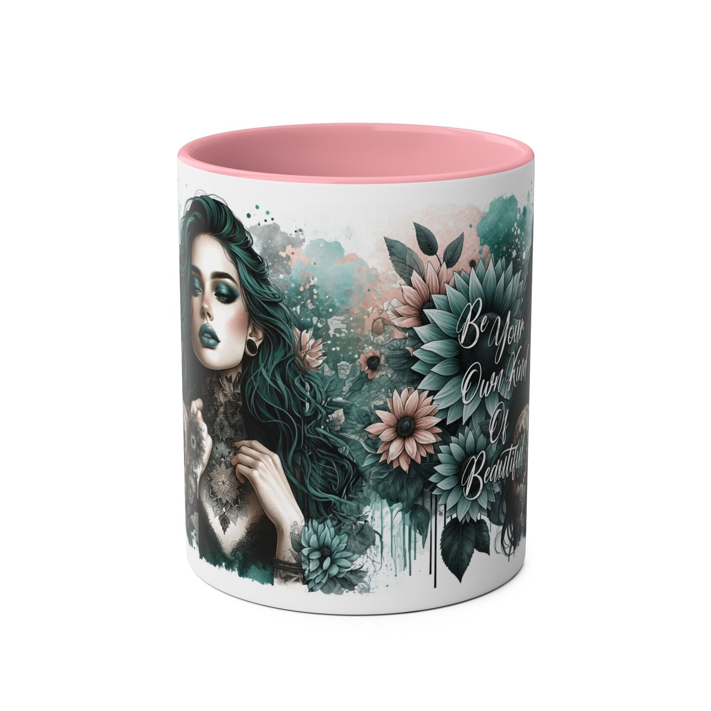Two-Tone Coffee Mug - Be Your Own Kind of Beautiful, 11oz