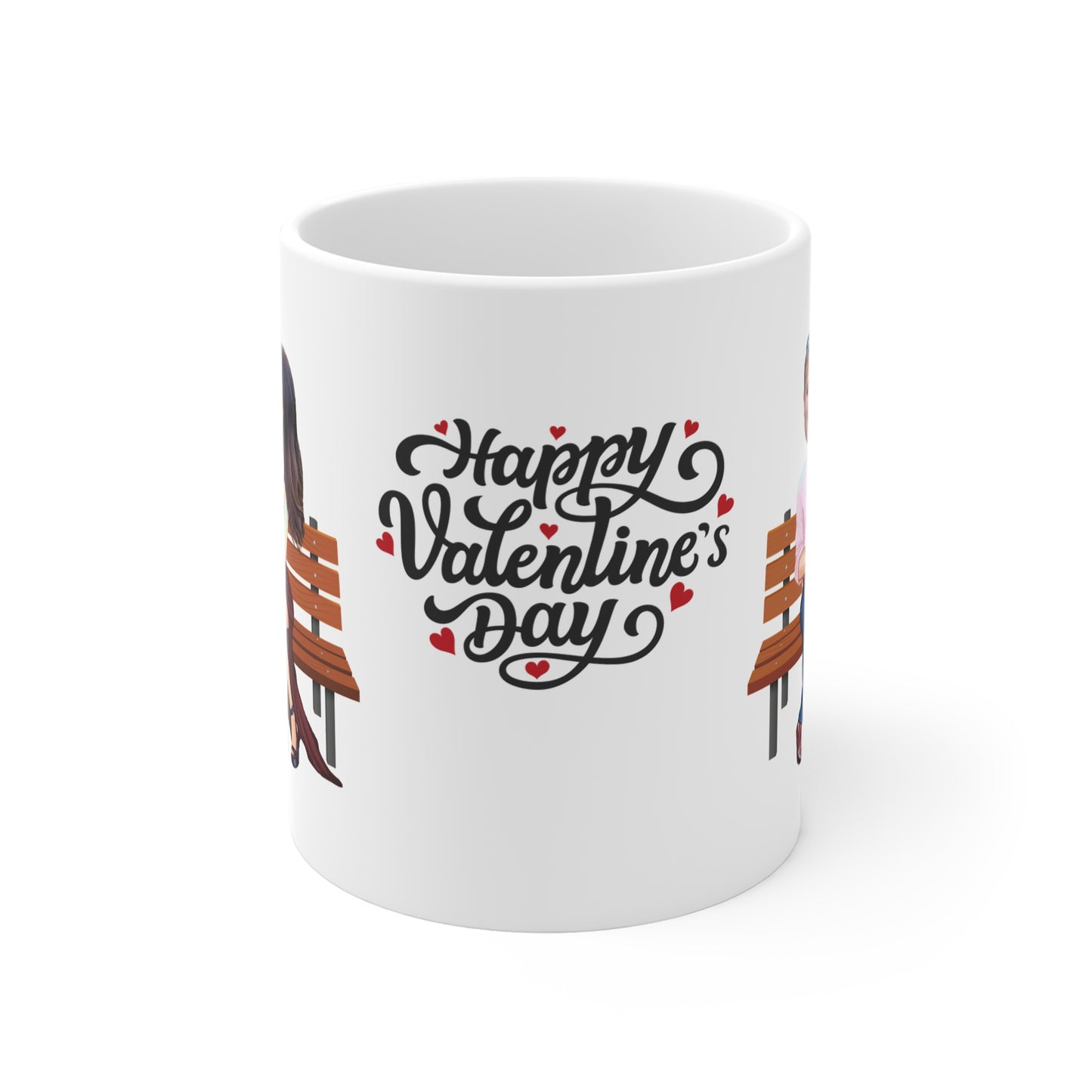 Customised Happy Valentine's Day Mug - Perfect Gift for Couples- Caricature Your Photos