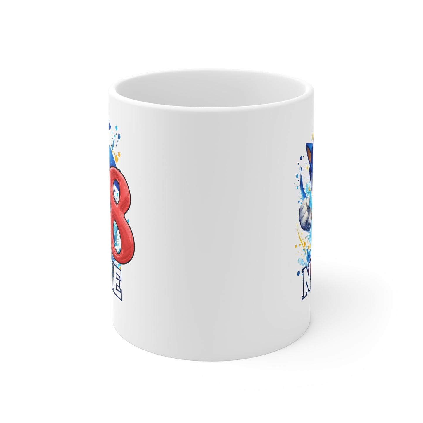 Sonic Birthday Mug – Customised with Name & Year for a Special Day