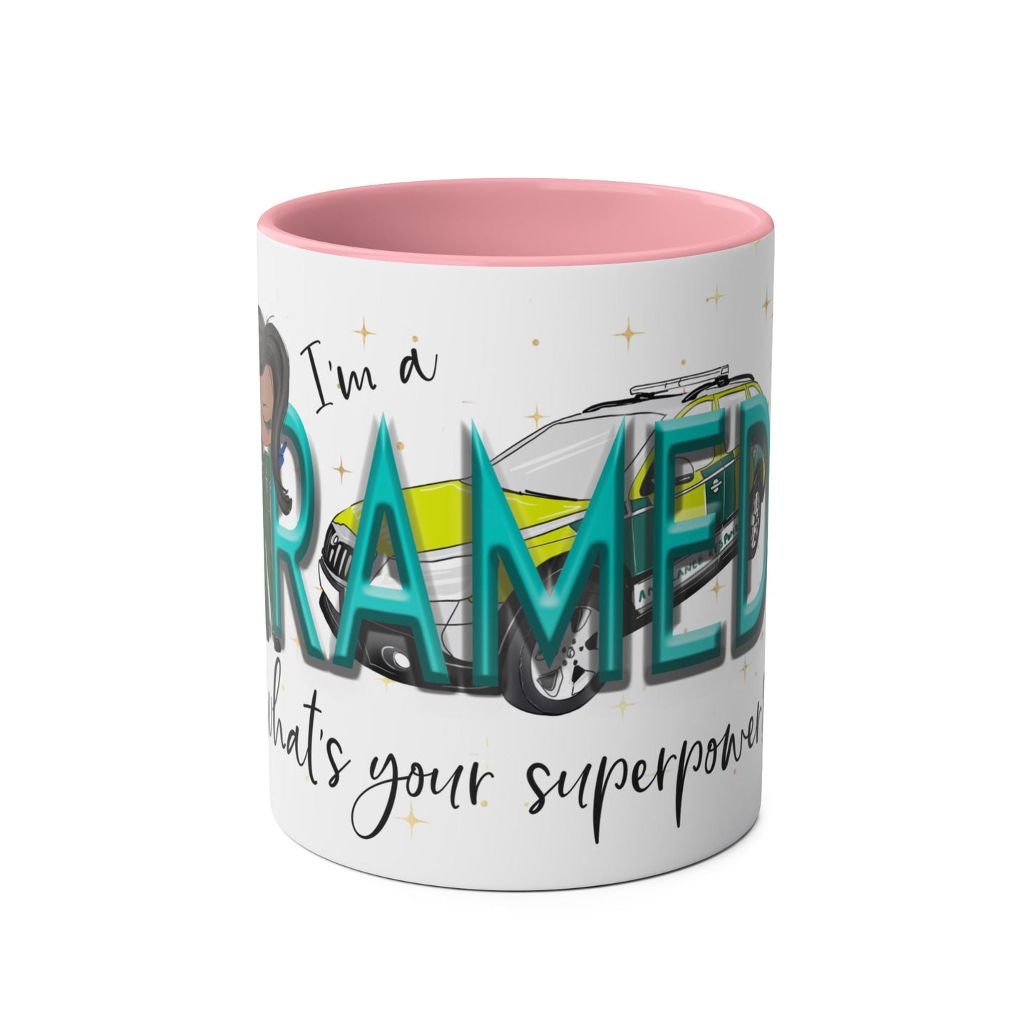 Two-Tone Coffee Mug - I'm a PARAMEDIC, What's Your Superpower?
