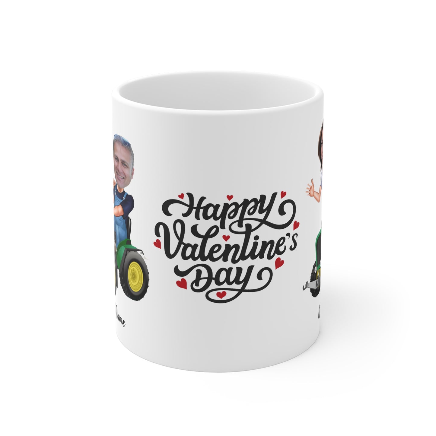 Customised Happy Valentine's Day Mug - Perfect Gift for Couples- Caricature Your Photos-Farm Farme