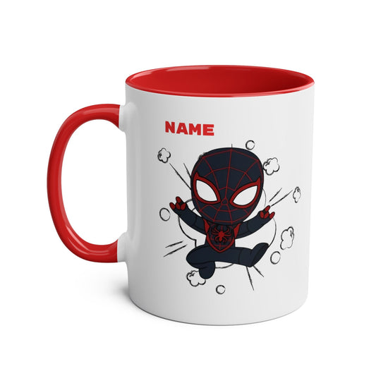 Personalised Superhero Two-Tone Coffee Mug - Fun Gift for Kids