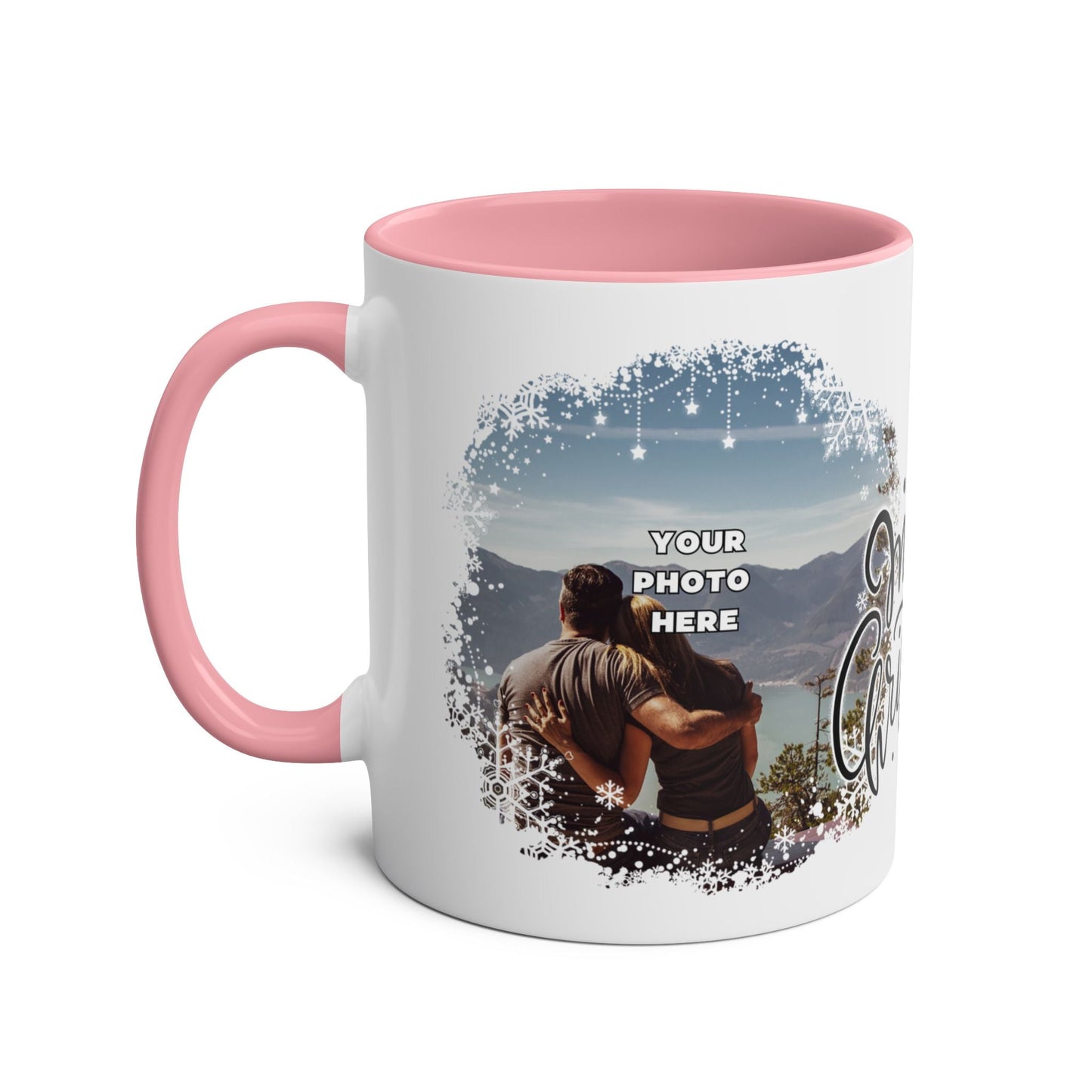 Personalised Two-Tone Christmas Coffee Mug - 11oz, Custom Photo Mug
