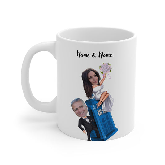 Customised Happy Valentine's Day Mug - Perfect Gift for Couples- Caricature Your Photos