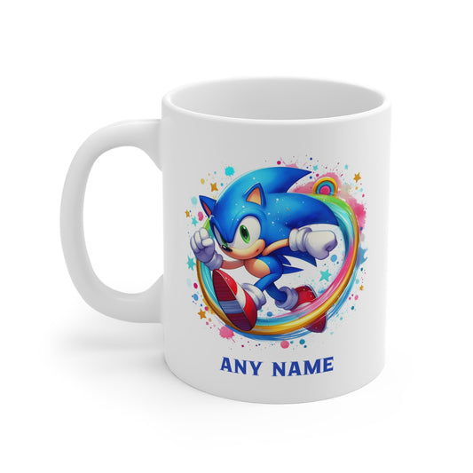 Sonic Mug with Personalised Name – Perfect Gift for Kids