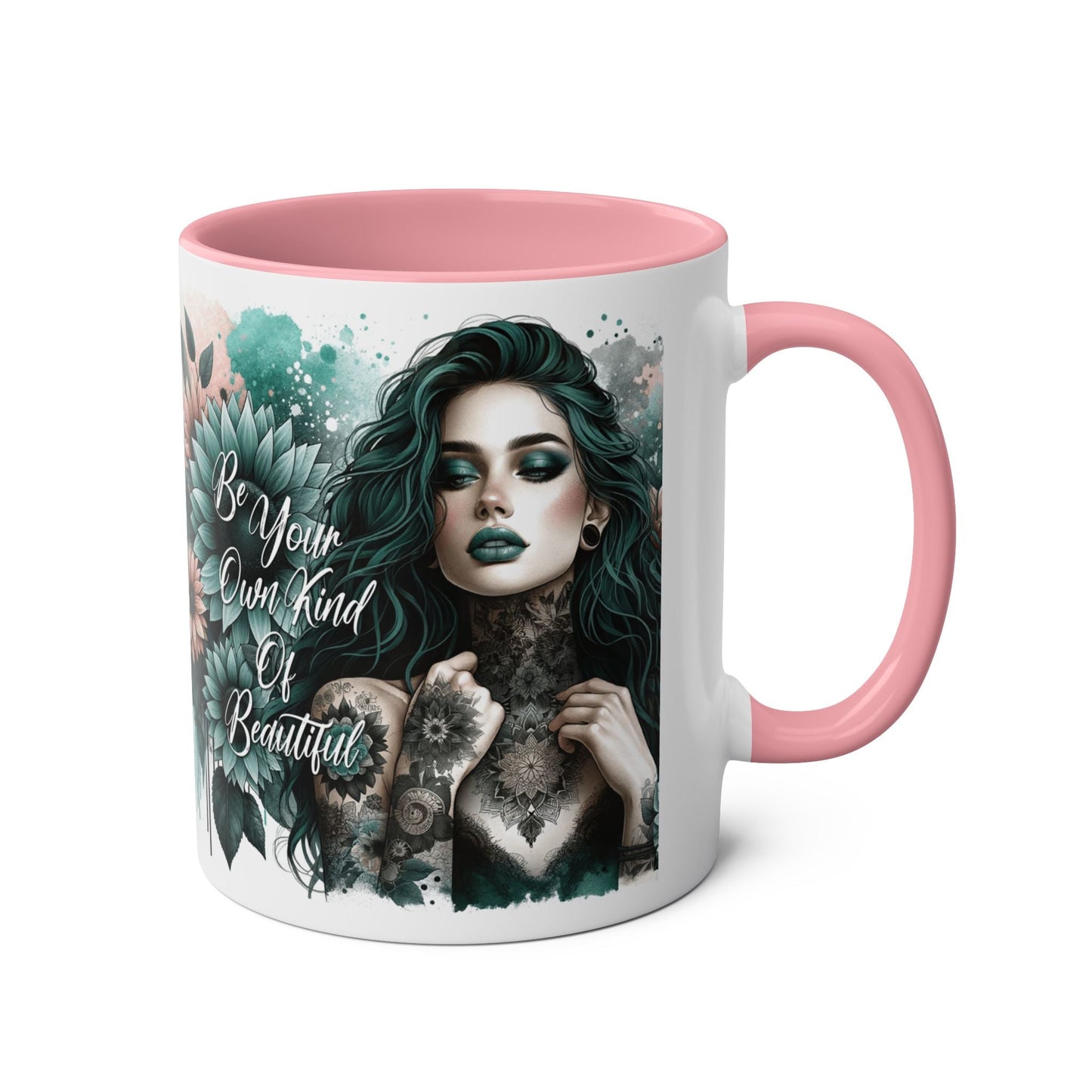 Two-Tone Coffee Mug - Be Your Own Kind of Beautiful, 11oz