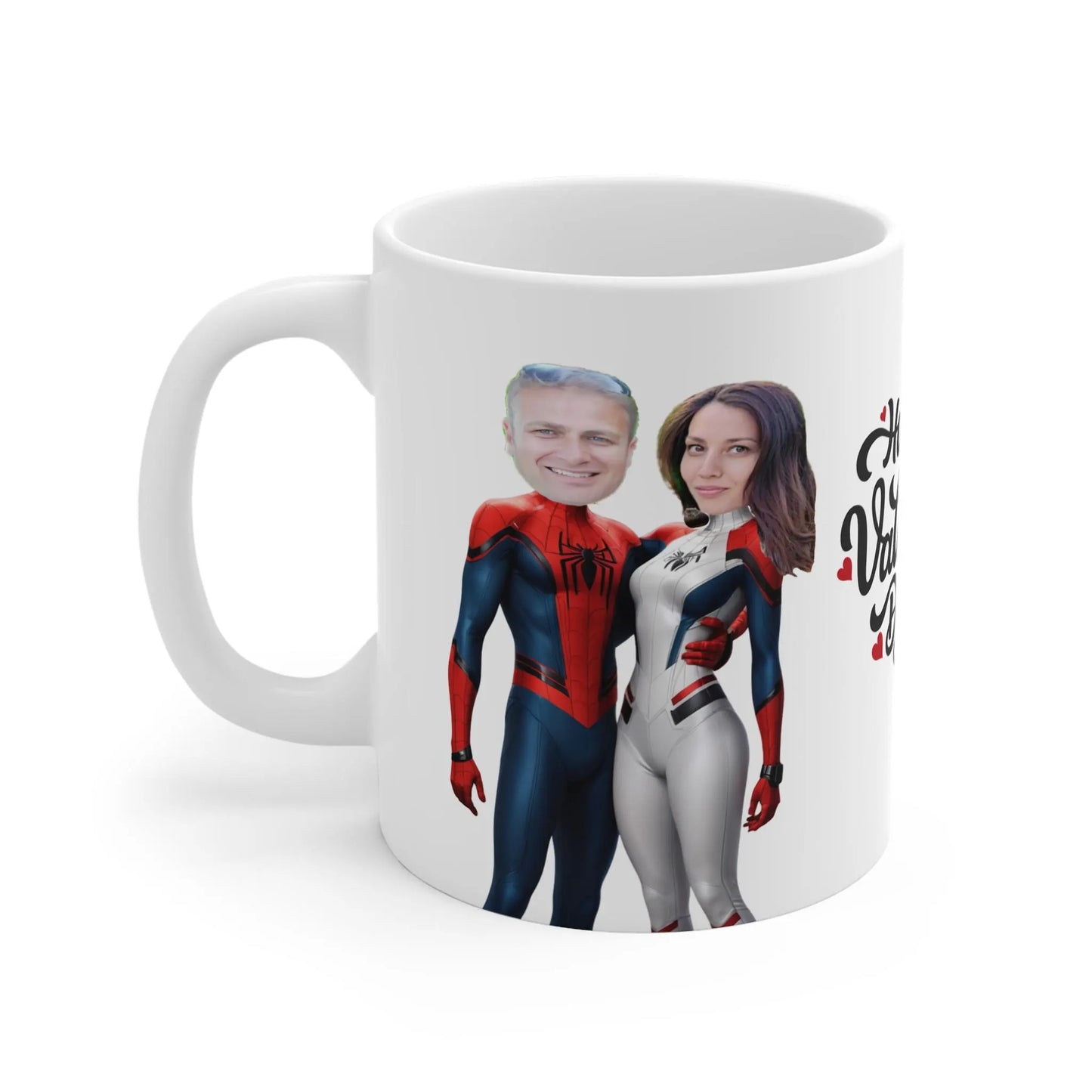 Superhero Couple Mug for Valentine's Day | Caricature with your Photos